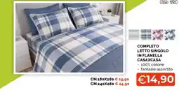 Mercatò Extra Completo letto singolo in flanella casaxcasa offerta