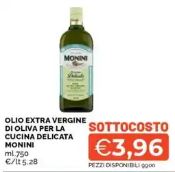 Mercatò Olio extra vergine di oliva per la cucina delicata Monini offerta