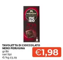 Mercatò Tavoletta di cioccolato nero Perugina offerta