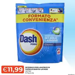 Mercatò Detersivo per lavatrice in capsule Dash offerta