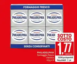 PRO7 Supermercati Philadelphia formaggio fresco classico offerta