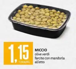 PRO7 Supermercati Miccio olive verdi farcite con mandorla offerta