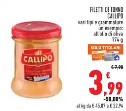 Conad Filetti di tonno Callipo offerta