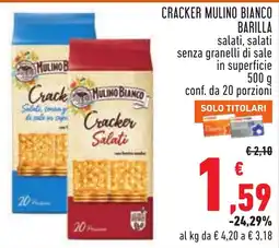 Conad Cracker salati Mulino Bianco offerta