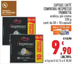 Conad Caffè Trombetta espresso arabica offerta