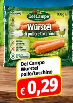 A Casa Mia Del Campo Würstel pollo/tacchino offerta