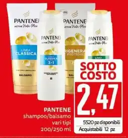 PRO7 Supermercati Pantene shampoo/balsamo offerta