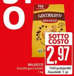PRO7 Supermercati Biscotti gocciolotti Balocco offerta