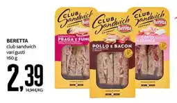 PRO7 Supermercati Beretta club sandwich offerta