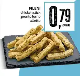PRO7 Supermercati Fileni chicken stick pronto forno all'etto offerta