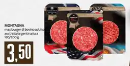 PRO7 Supermercati Montagna maxiburger di bovino adulto offerta