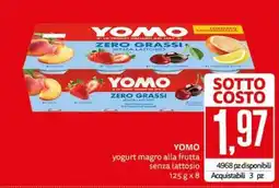 PRO7 Supermercati Yomo yogurt magro alla frutta senza lattosio offerta