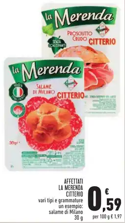 Conad Affettati la Merenda Citterio offerta