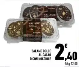 Conad Superstore Salame dolce al cacao o con nocciole offerta