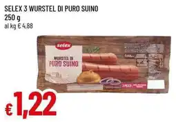 Famila Superstore Selex wurstel di puro suino offerta