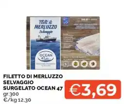 Mercatò Filetto di merluzzo selvaggio surgelato Ocean 47 offerta