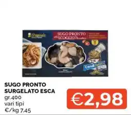 Mercatò Sugo pronto surgelato esca offerta