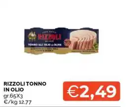 Mercatò Rizzoli tonno in olio offerta