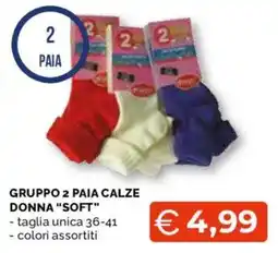Mercatò Big Gruppo 2 paia calze donna soft offerta