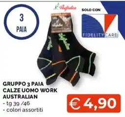 Mercatò Big Calze uomo work Australian offerta