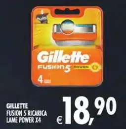 Deco Maxistore Gillette Fusion 5 ricarica lame power offerta