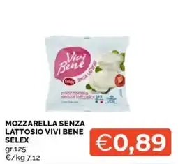 Mercatò Mozzarella senza lattosio Vivi Bene Selex offerta