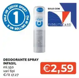 Mercatò Deodorante spray infasil offerta