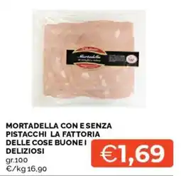 Mercatò Mortadella con e senza pistacchi la fattoria delle cose buone i deliziosi offerta