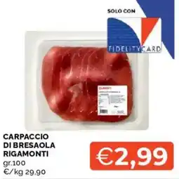 Mercatò Carpaccio di bresaola Rigamonti offerta