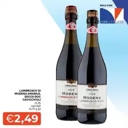 Mercatò Lambrusco di Modena Amabile, Secco DOC Cavicchioli offerta