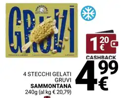 Supermercati Gulliver 4 stecchi gelati gruvi sammontana offerta