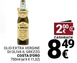 Supermercati Gulliver Olio extra vergine di oliva il grezzo costa d'oro offerta