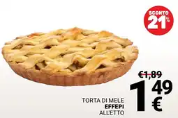 Supermercati Gulliver Torta di mele EffePi offerta