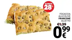 Supermercati Gulliver Focaccia alle olive Francone offerta