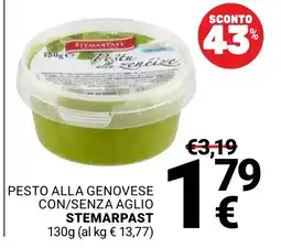 Supermercati Gulliver Pesto alla genovese stemarpast offerta