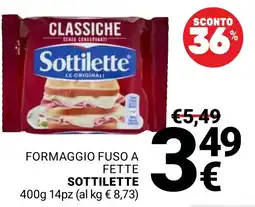 Supermercati Gulliver Formaggio fuso a fette Sottilette offerta