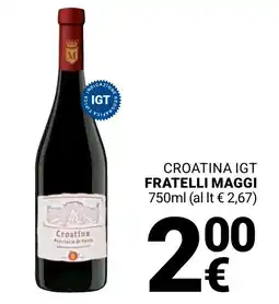 Supermercati Gulliver Croatina IGT Fratelli Maggi offerta