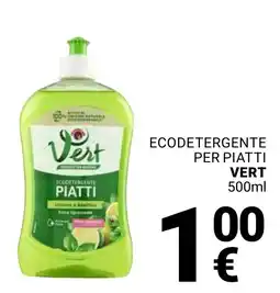 Supermercati Gulliver Ecodetergente per piatti Vert offerta