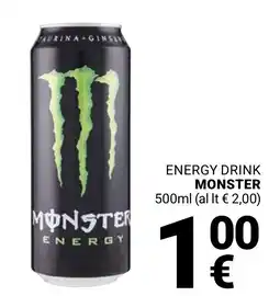 Supermercati Gulliver Energy drink Monster offerta