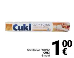 Supermercati Gulliver Carta da forno Cuki offerta