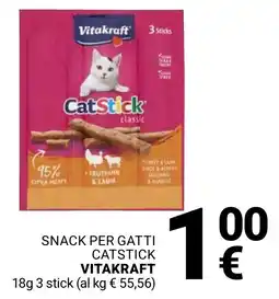 Supermercati Gulliver Snack per gatti catstick vitakraft offerta