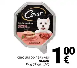 Supermercati Gulliver Cibo umido per cani Cesar offerta