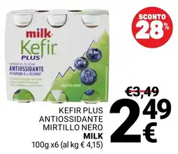 Supermercati Gulliver milk Kefir Plus Antiossidante Mirtillo Nero offerta