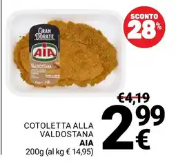 Supermercati Gulliver Cotoletta alla valdostana AIA offerta