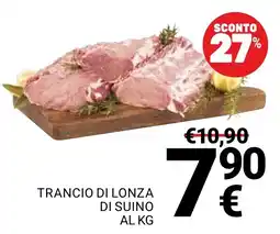 Supermercati Gulliver Trancio di lonza di suino offerta