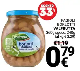 Supermercati Gulliver Fagioli borlotti valfrutta offerta