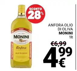 Supermercati Gulliver Anfora olio di oliva Monini offerta