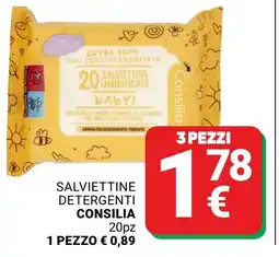 Supermercati Gulliver Salviettine detergenti Consilia offerta