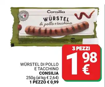 Supermercati Gulliver Würstel di pollo e tacchino Consilia offerta
