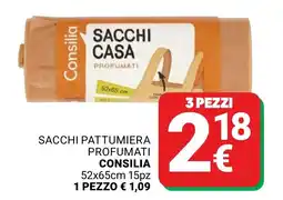 Supermercati Gulliver Sacchi pattumiera profumati Consilia offerta